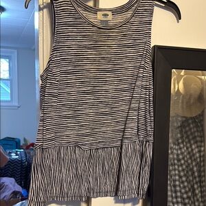 Striped small old navy peplum Sleeveless Top